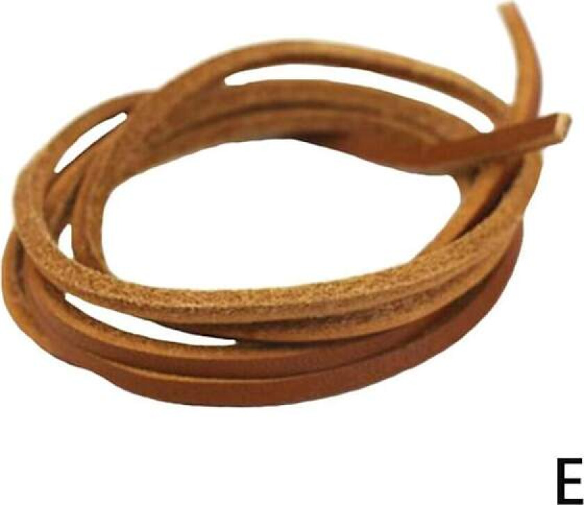 Lange 120 cm skolisser i skinn brun E