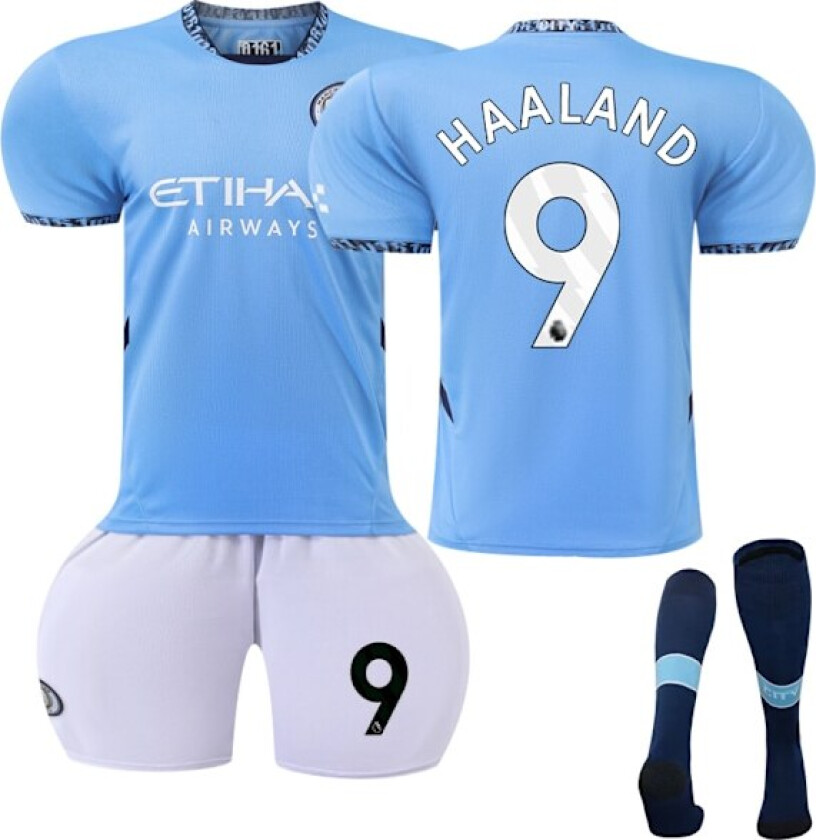Manchester City Hjemme Fotballdrakt Barn 2024-2025 Nr. 9 Haaland 20
