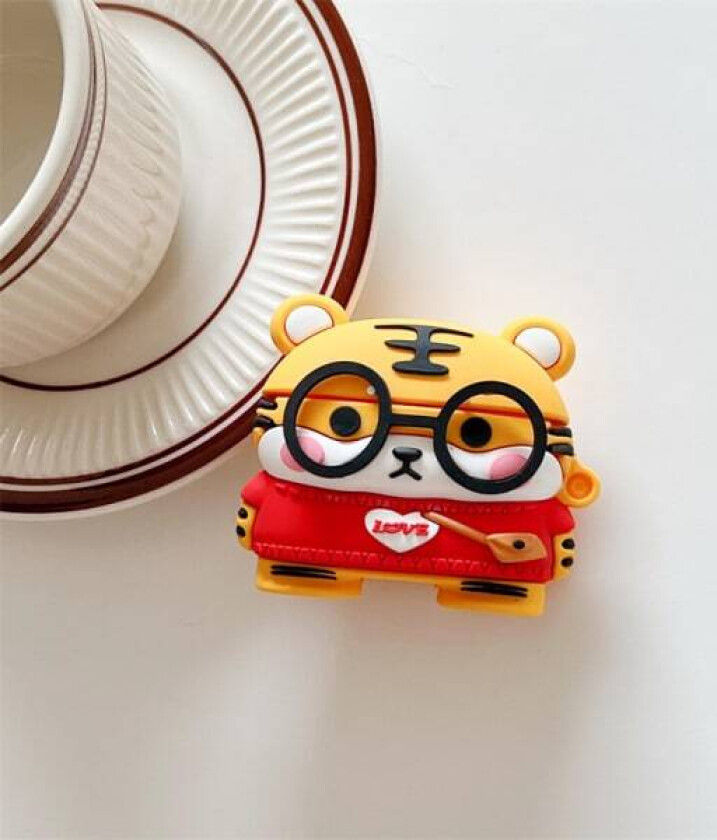 CDQ Airpods 3 (deksel) Beskyttende deksel kompatibel med AirPods 3, vakkert og søtt deksel, 3D-deksel (Tiger)