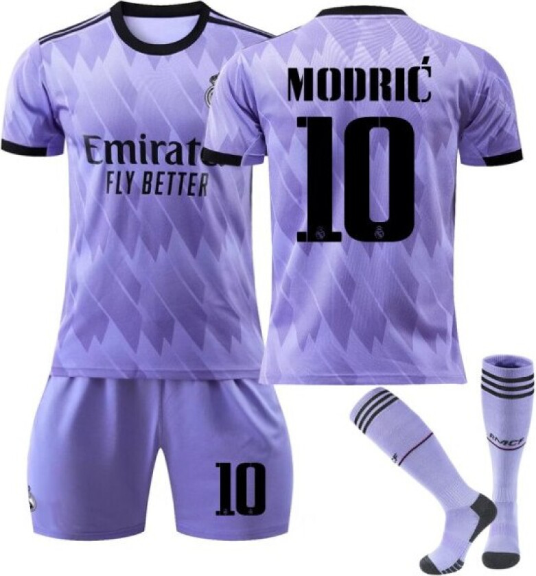 Ny sesong 2022-2023 Real Madrid Fotballdrakt Fotballuniformer MODRI MODRIC 10 Kids 28(150-160CM)