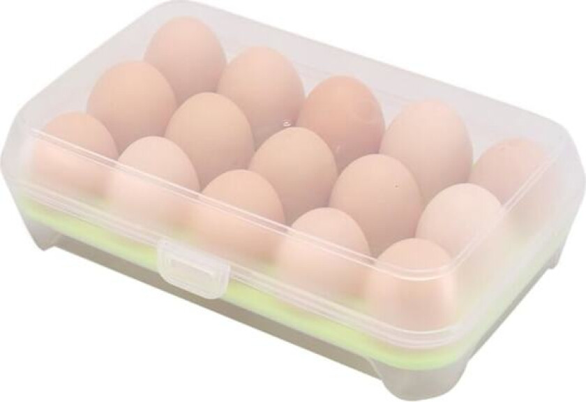 Egg Box Egg Holder Matboks Plast Egg Oppbevaring 23*15*7cm