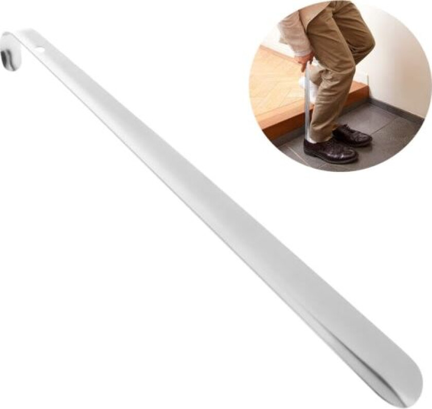 58 cm skohorn Skohorn i rustfritt stål metall lang CDQ