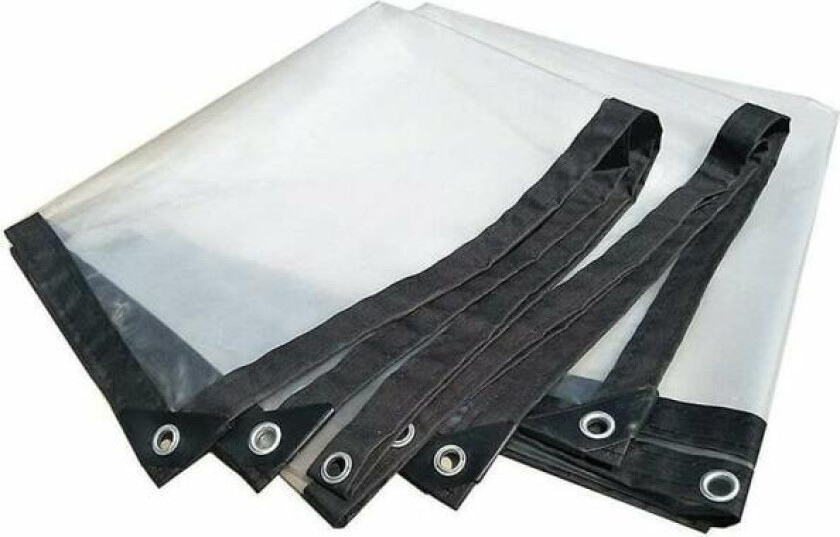 Transparent presenning 2x2 meter, ekstra sterk presenning, transparent presenning for drivhus