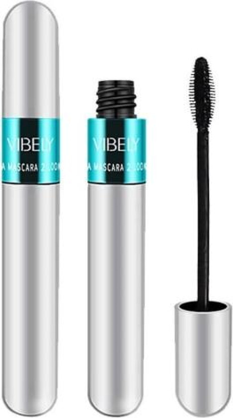 2 i 1 Vibely Mascara 5x lengre vanntett kosmetikk for naturlig forlengelse og fortykning Ingen klumping 4d silkefiber mascara