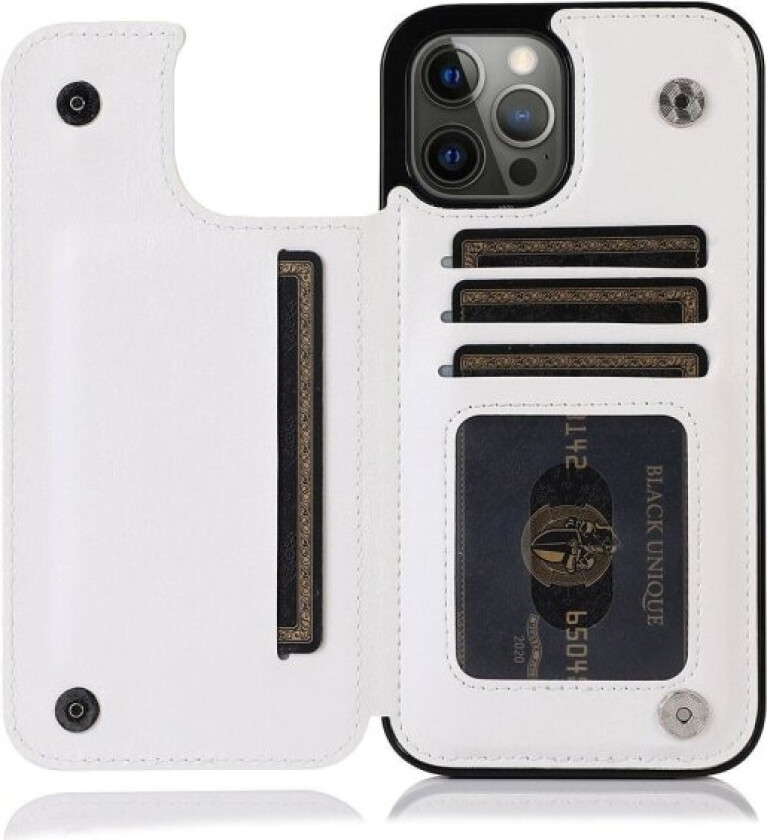 iPhone 12 Pro Max - Beskyttende deksel med kortholder Vit