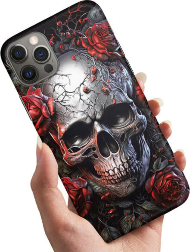 iPhone 12 Pro Max - Deksel/Mobildeksel Skull Roses
