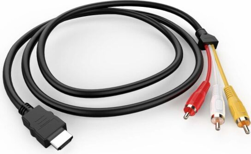 HDMI til RCA-kabel, 5ft/1,5m HDMI til 3RCA-kabel Audio Video AV-komponentkonverteradapterkabel