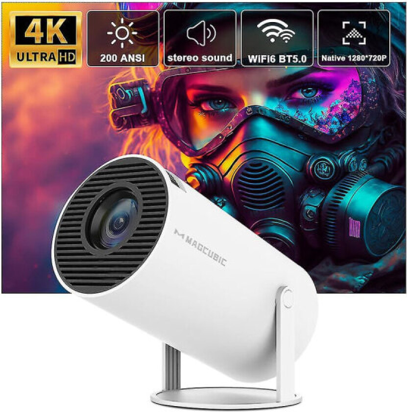 Projektor 4k Android 11 Dual Wifi6 200 Ansi Allwinner H713 Bt5.0