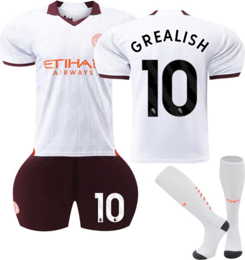23- Manchester City Away Kids fotballdrakt nr. 10 Grealish 24