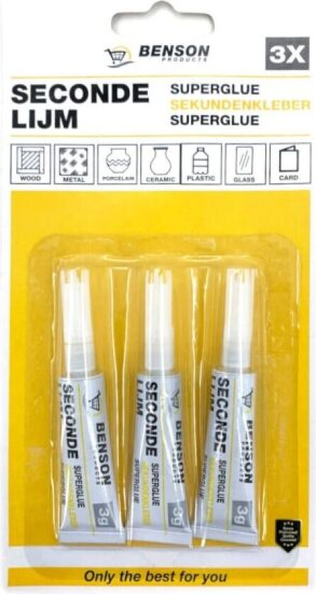 3-Pak - Superlim / Lim - 3g Transparent