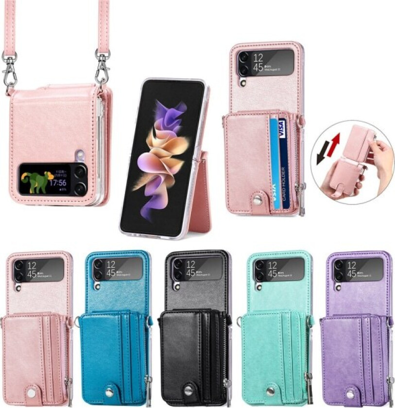 Samsung Galaxy Z Flip 3 - Praktisk deksel med kortholder Grön