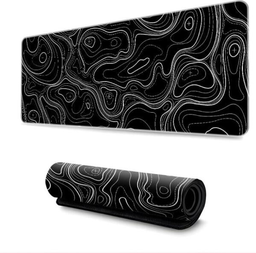 Stor musematte skrivebordsbakgrunn Svart M Black M