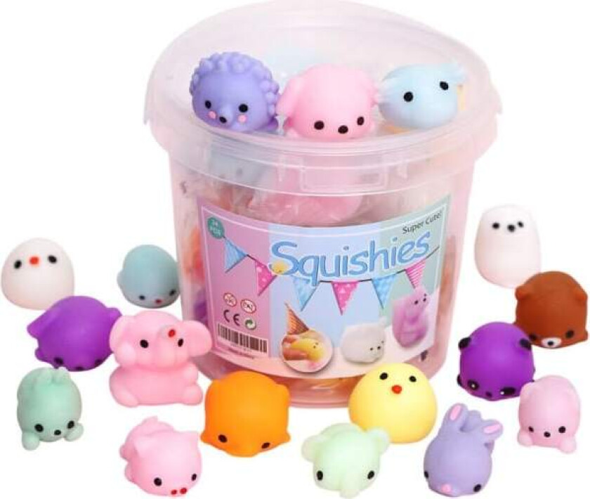Squishies Squishy Leke 24stk Festgaver for Barn Barn Mini Kawai