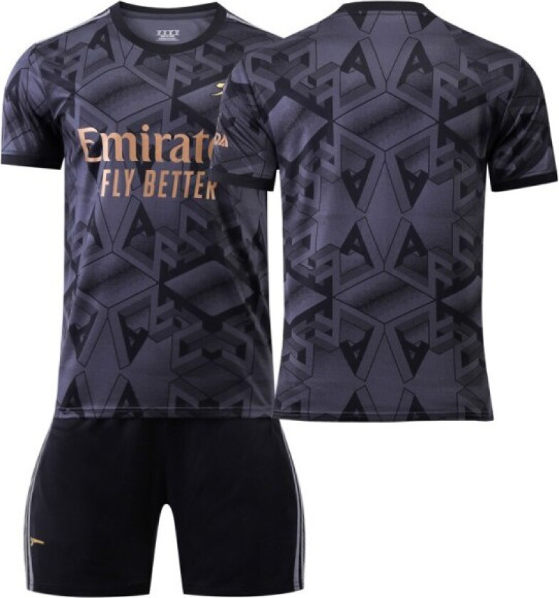 Arsenal Borte 2223 Svart Fotballdrakt Voksen, Størrelse XL (180-185cm)
