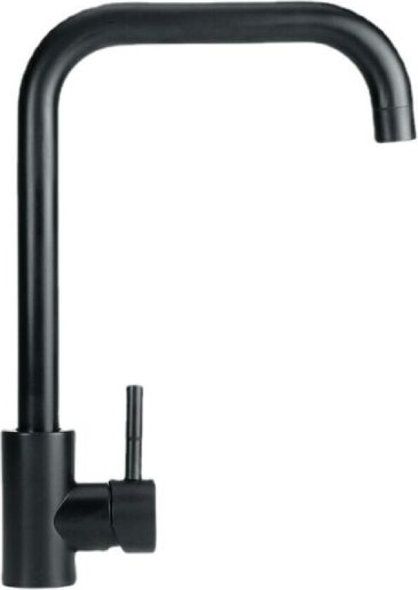 Bilde av svart kjøkkenkran 304 rustfritt stål kjøkkenvask roterende vask 7 karakter kran blandebatteri