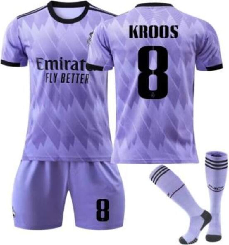 Ny sesong 2022-2023 Real Madrid fotballdrakt KROOS 8 12-13 år