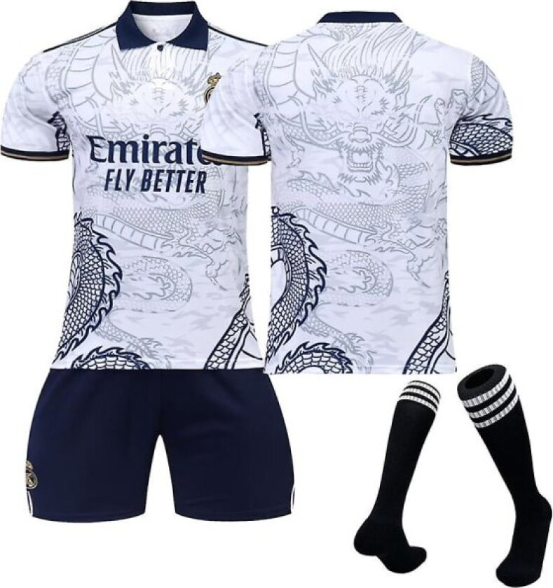 Sesong 22-23 Real Madrid Dragon Pattern Fotballdrakt Unnumbered S