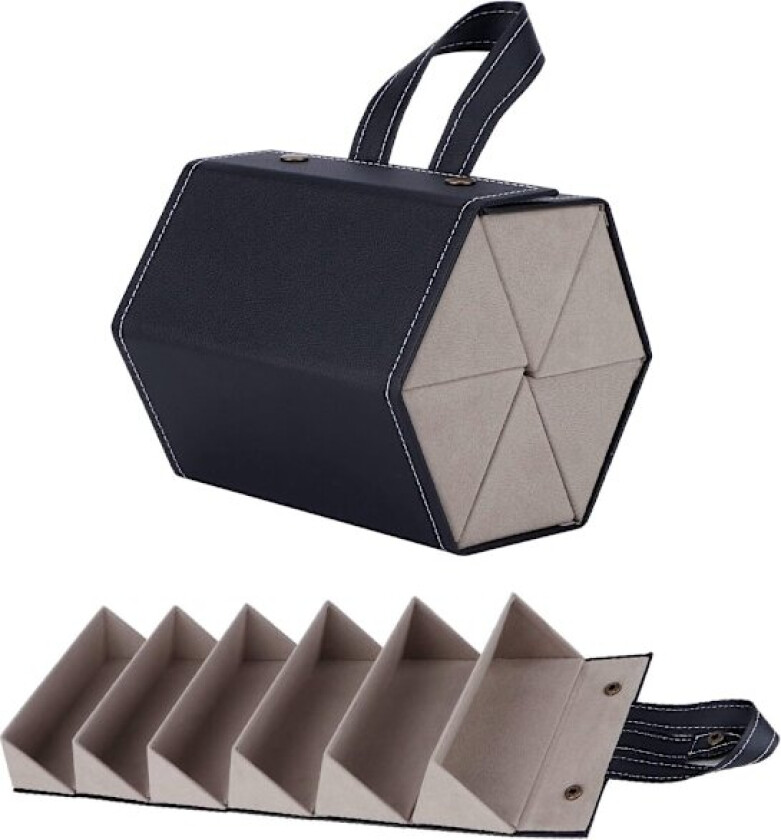 Briller arrangør brilleoppbevaring/presentasjon, reise solbriller brilleboks for oppbevaring av 5/6 briller, bærbar brilleetui for kvinner menn