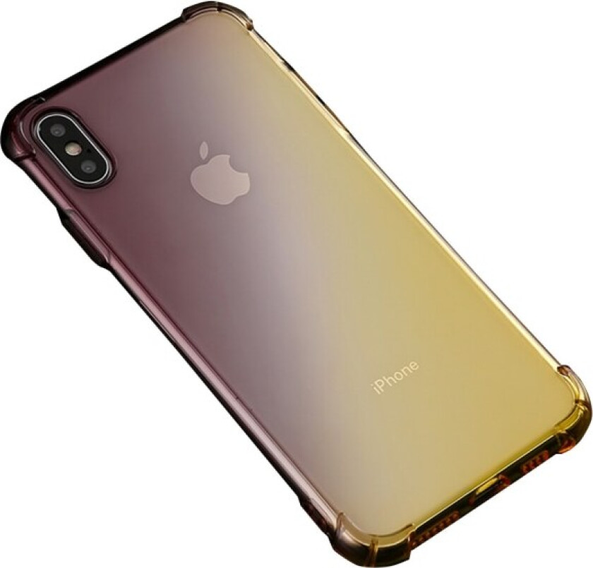 iPhone XS MAX - Silikondeksel Svart/Guld