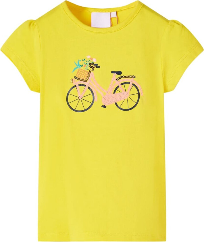 T-skjorte for barn gul 116
