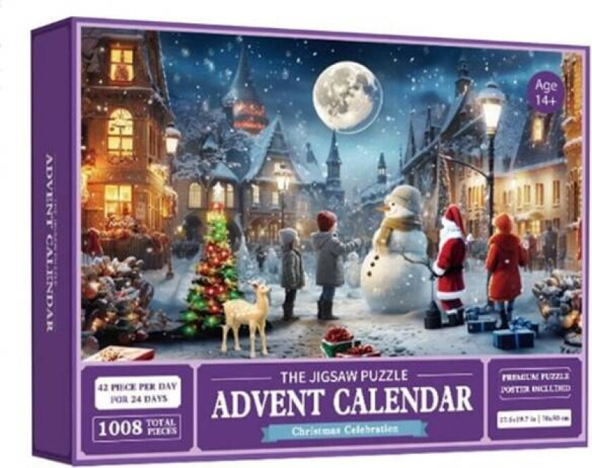 Jigsaw-puslespill Julekalender 2024, 1008 Brikker Julegavebutikk Puslespill 24 Dagers Lekebutikk Puslespill Julekalender I