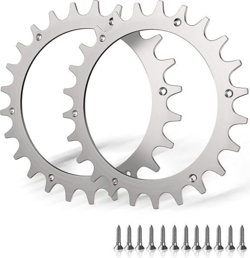 2 x premium rustfrie pigger for Worx S/m-modell, 2 x rustfrie skruespiker Traction Enhancer, robotgressklipper Hjulstørrelse 205 mm