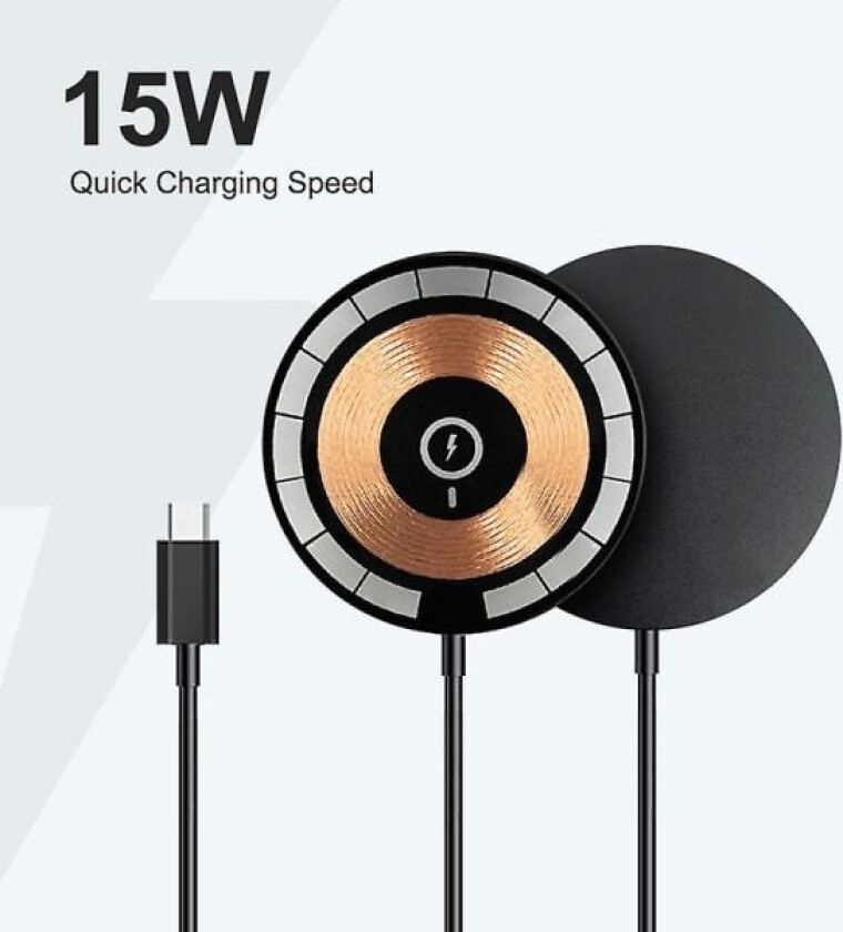 Induksjonslader Magnetisk Lader, 15w Rask Magnetisk Trådløs Lader Trådløs Hurtiglading Transparent Versjon For Iphone 14/14 Plus/14 Pro/14 Pro