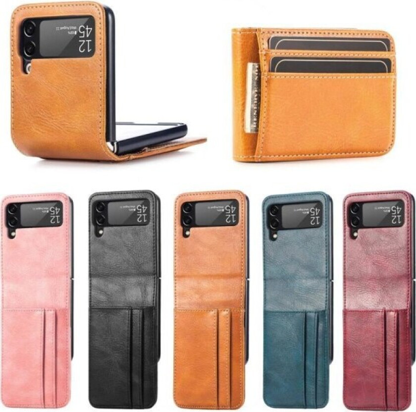 Samsung Galaxy Z FLIP 4 - lommebok deksel vegansk skinn Blue one size