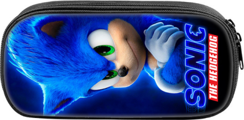 Sonic The Hedgehog 3D-utskrift pennal pennveske pung student stasjonær arrangør (A)