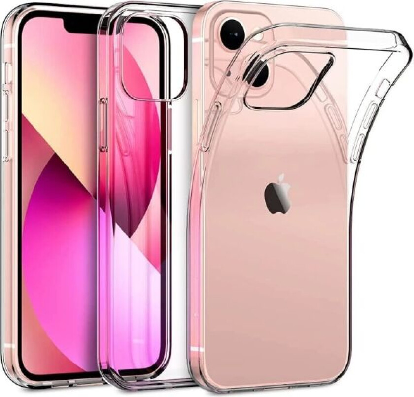 2-pack iPhone 13 PRO - Silikondeksel TPU - Tynt Transparent