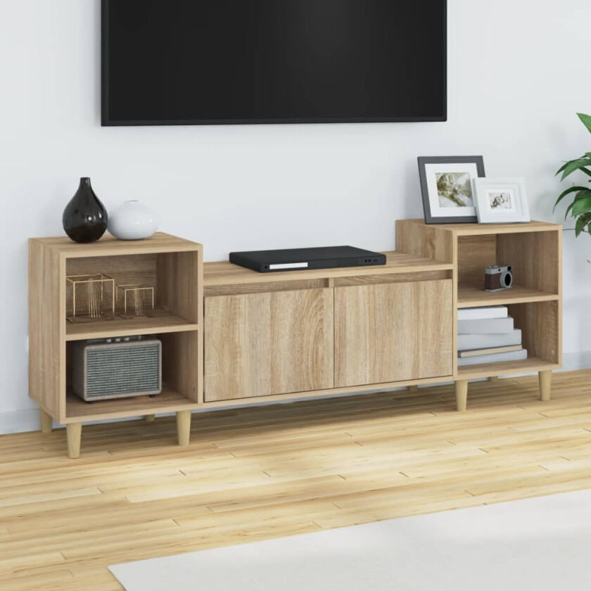 TV-benk sonoma eik 160x35x55 cm konstruert tre