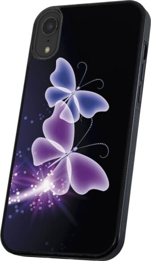 iPhone XR - Deksel/Mobildeksel Lilla Sommerfugler Multicolor