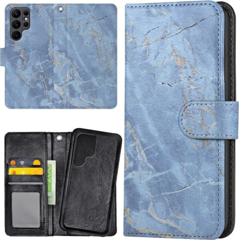 Samsung Galaxy S23 Ultra - Lommebok Deksel Marmor