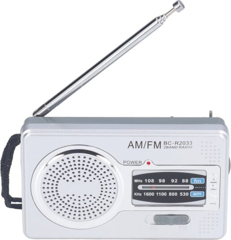 AM FM Radio Batteridrevet Strømforsyning Vanntett Plastmaterial Bærbar Radiomottaker for Utendørs Underholdning (BC-R2033)