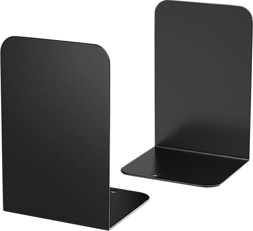 Bokstøtter, Svarte Metallbokstøtter for Tunge Bøker, (2stk, 5.3x7.8x4)