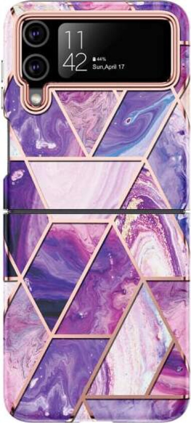 Samsung Galaxy Z Flip 4 - Beskyttelsesdeksel i marmor-design Lila
