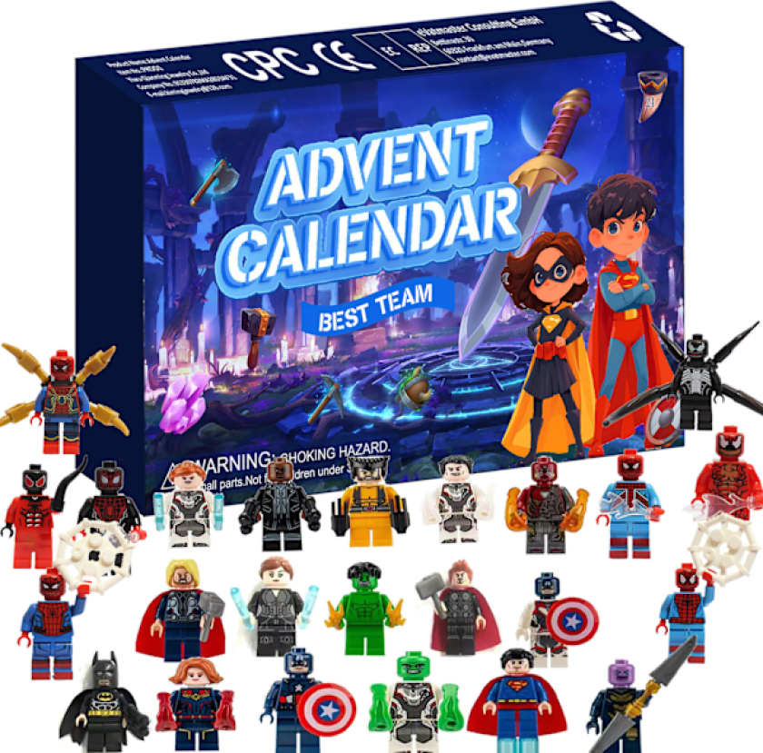 REMAKE 2024 Ny Avengers Marvel Adventskalender 24 Gaver Halloween Nedtelling Blinde Bokser