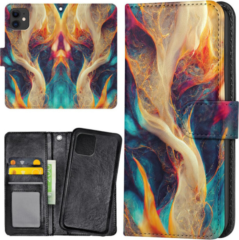 iPhone 12/12 Pro - Lommebok Deksel Abstrakt Mønster