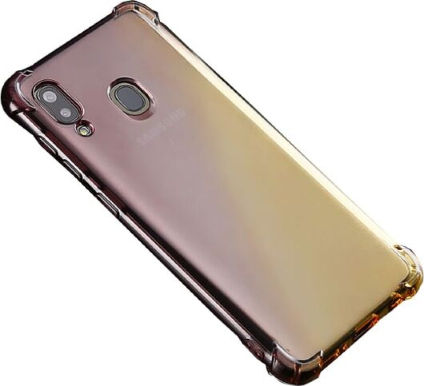 Samsung Galaxy A40 - Elegant silikondeksel Svart/Guld