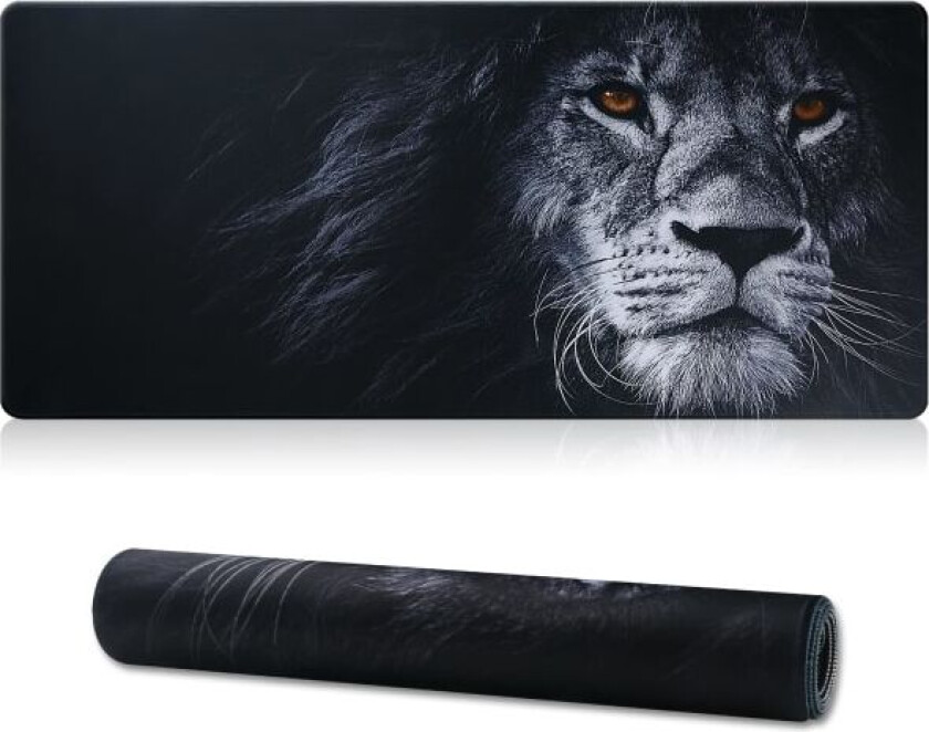 XXL Gaming Musematte, Utvidet Musematte Sømkanter 2MM Sklisikker Gummibase 90x40cm Skrivebordspute for Gaming/Kontor/Bussiness