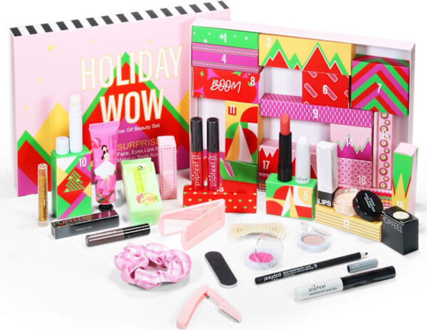 Klarering! 2025 Makeup Beauty Adventskalender - 20 Dagers Kosmetikkgaveboks for Tenåringsjenter