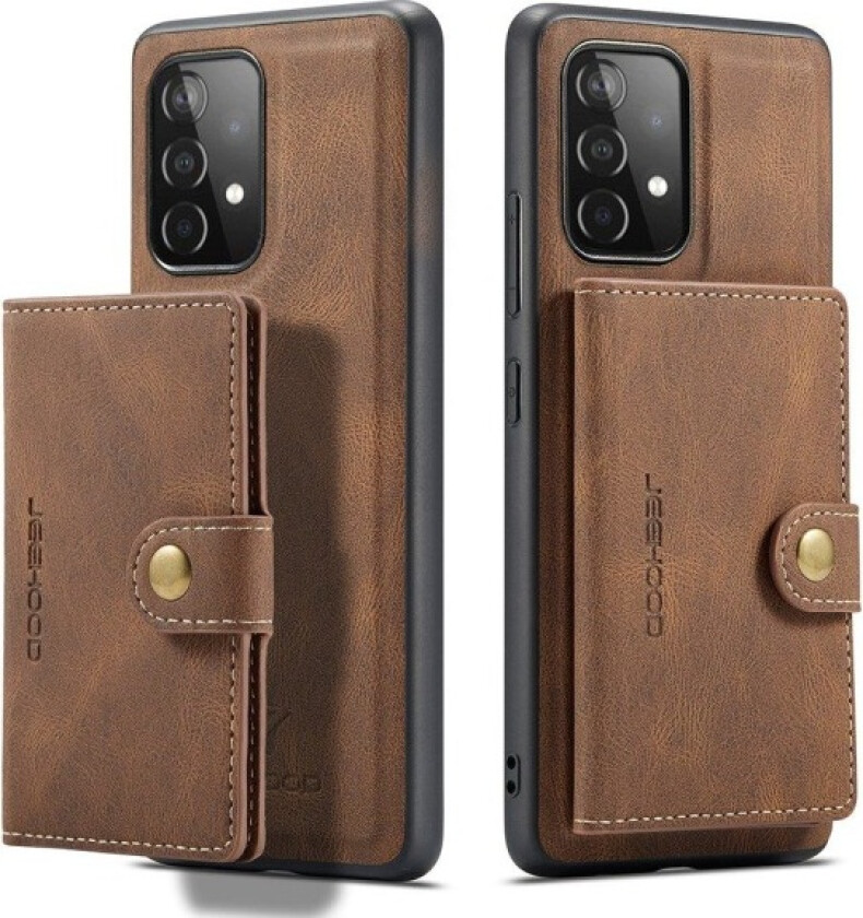 Gjennomtenkt Deksel med Kortlomme - Samsung Galaxy A52 Brun