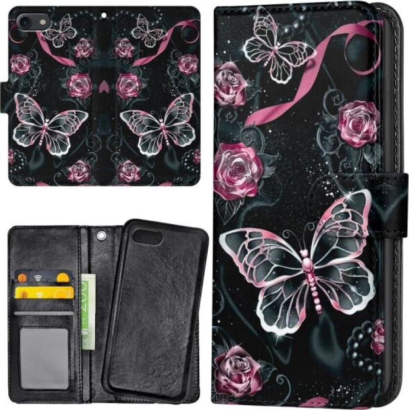 iPhone 6/6s - Lommebok Deksel Sommerfugler