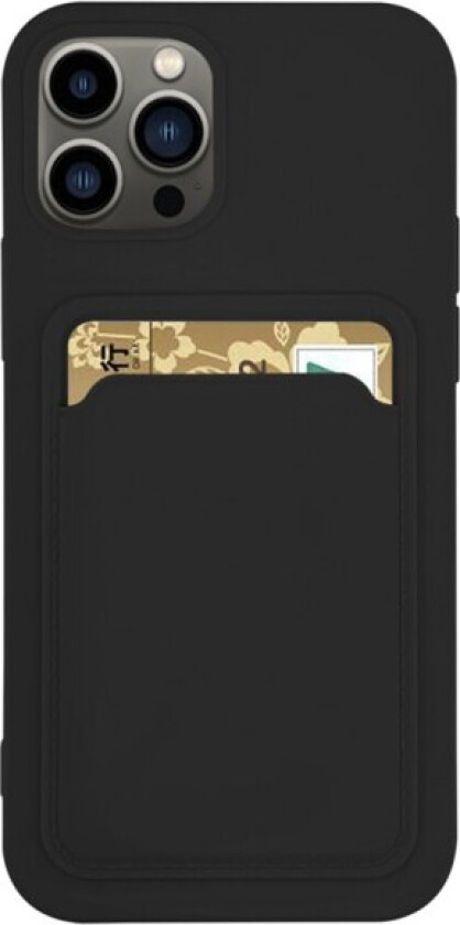 Stilrent deksel med kortlomme - iPhone 12 Pro Max Mörkgrön