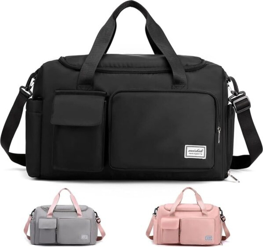 IC Stor kapasitet Sports Reise Duffel Bag Kvinner Gym Bag, Weekend Bag Flyselskap Bæreveske, Med Våt Bag, For Svømming, Gym, Sport, Reise