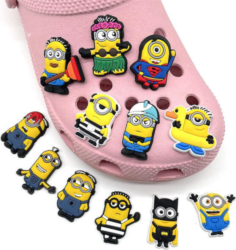 12 stk Minions Despicable Me Sko Charms For Clog Croc Sko Diy Dekorasjon Sandaler Tilbehør Fans Barn Voksne Fest Favor