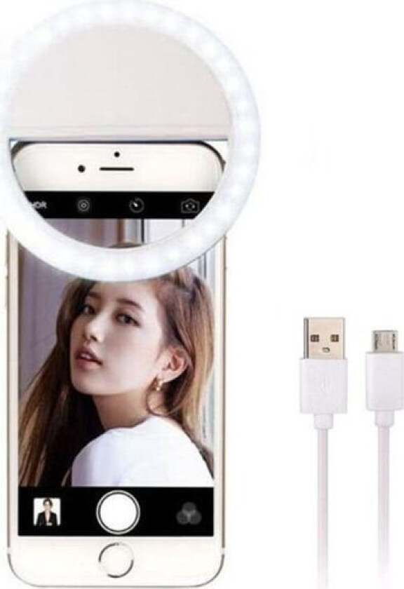 Selfie-lys, 28 LED-ringlys, selfie-lys mobiltelefon, selfie-ringlys med 3