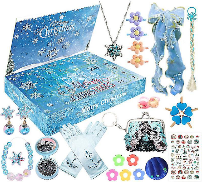 Frozen Adventskalender Frozen Princess Bag Smykker 24 Dagers Nedtelling Kalendere Blindboks Julegaveboks