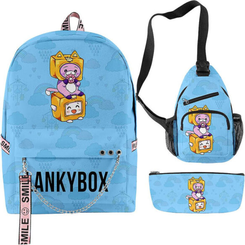 Lankybox Print tredelt ryggsekk stil 5 -1