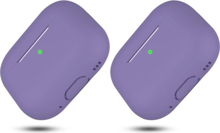 2x Lilla Airpods PRO 2 silikondeksel Purple one size